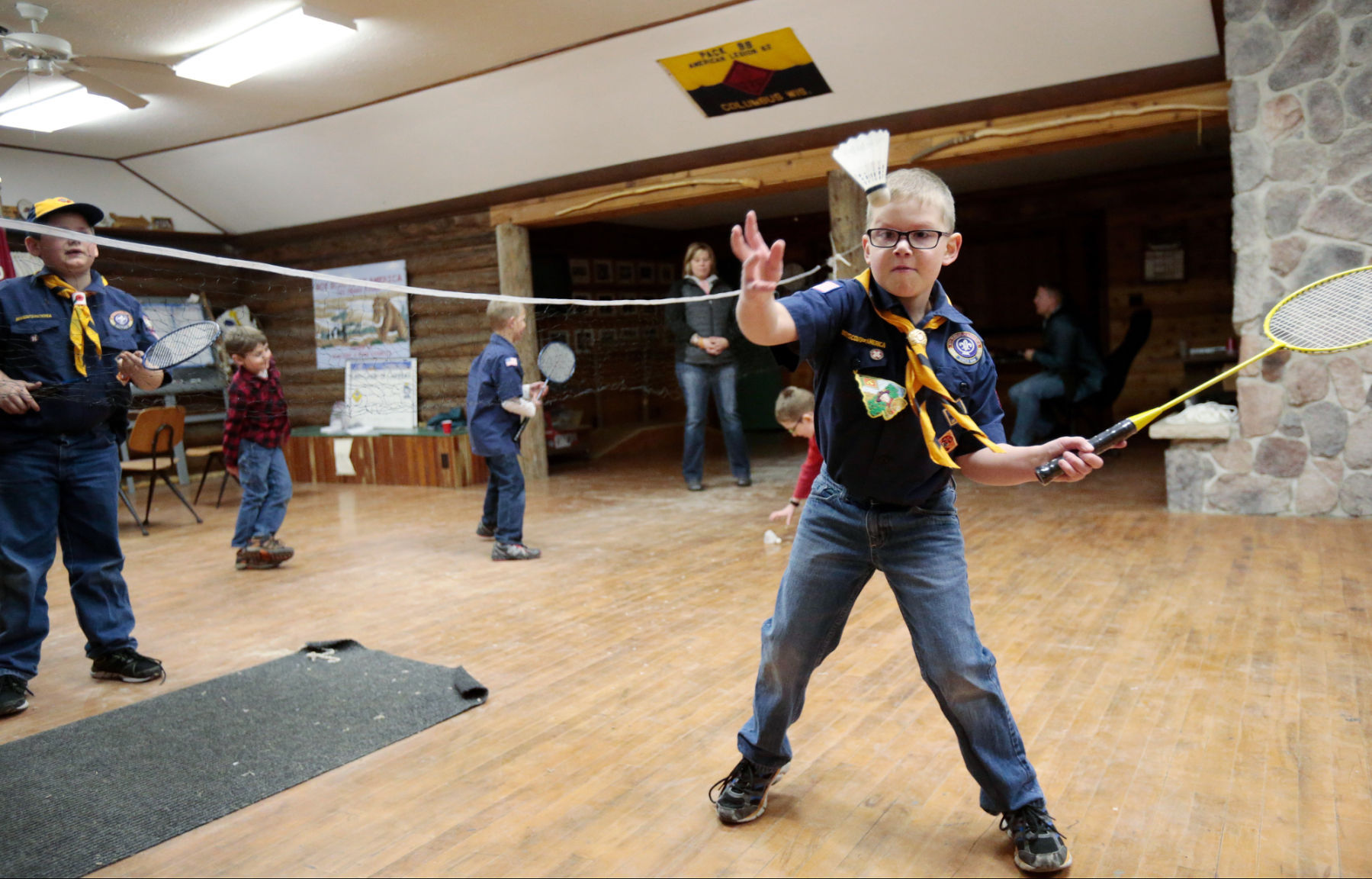 Austin playing badmitton